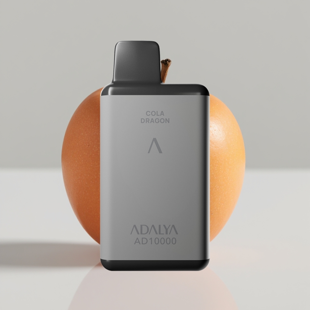 Adalya AD 10000 Puffs سيجارة إلكترونية للاستخدام مرة واحدة - أنبوب ألومنيوم، إضاءة زرقاء، 14 مل، 2% نيكوتين