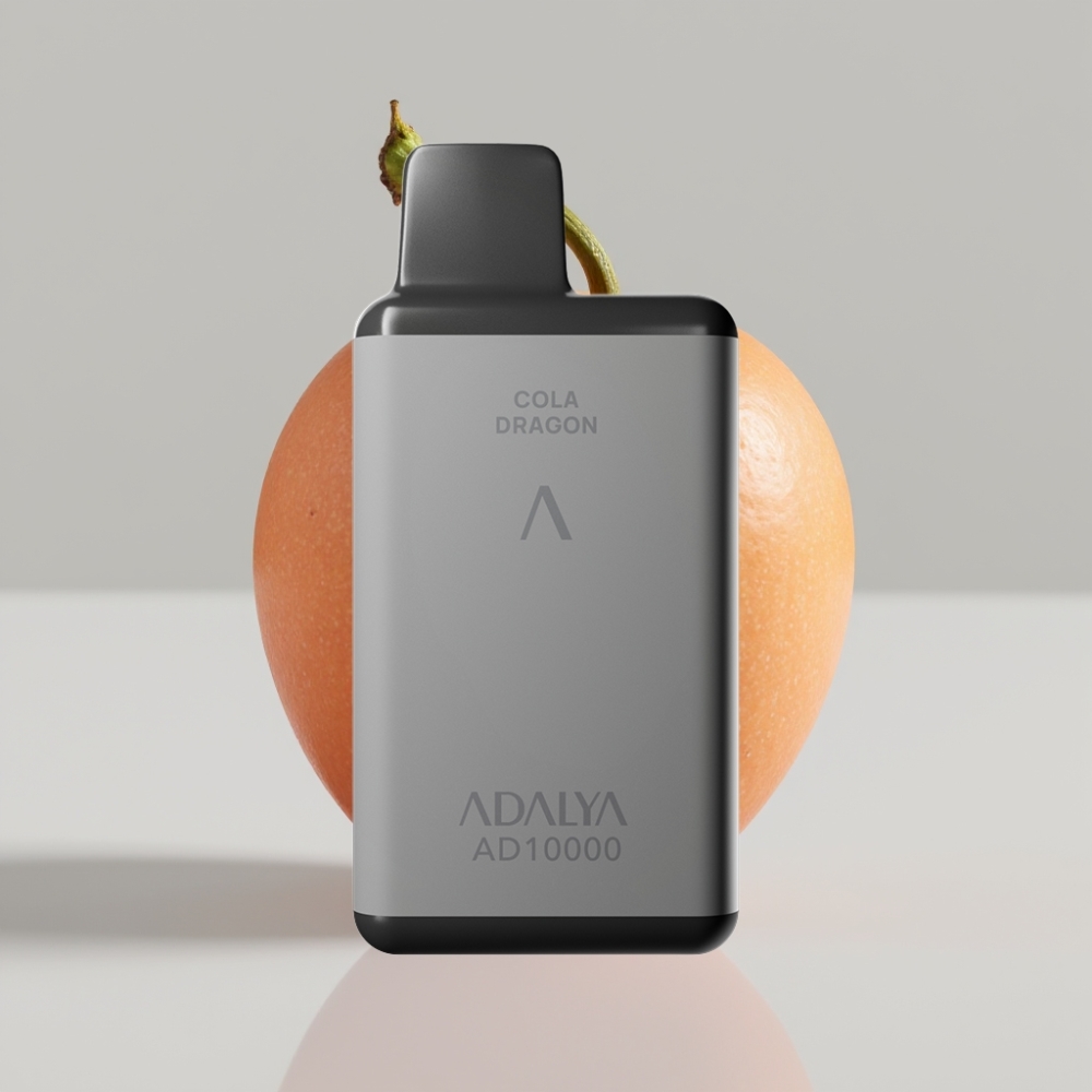 Adalya AD 10000 Puffs سيجارة إلكترونية للاستخدام مرة واحدة - رماد الفضاء، 14 مل، 2% نيكوتين، كولا دراجون