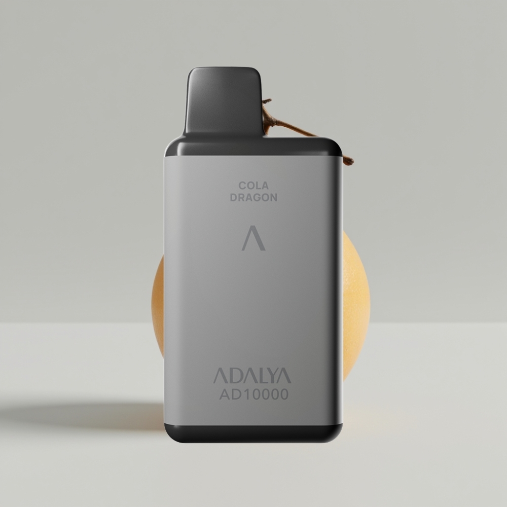 Adalya AD 10000 Puffs سيجارة إلكترونية للاستخدام مرة واحدة - رمادي فضائي، 14 مل، 2% نيكوتين، شاحن USB-C