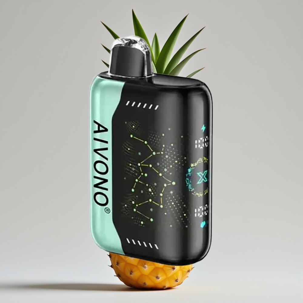 Aivono AIM BOOM 25000 Puffs - نكهة المانجو والأناناس الحامضة، 0%-5% نيكوتين، 28 مل سعة، شحن Type-C