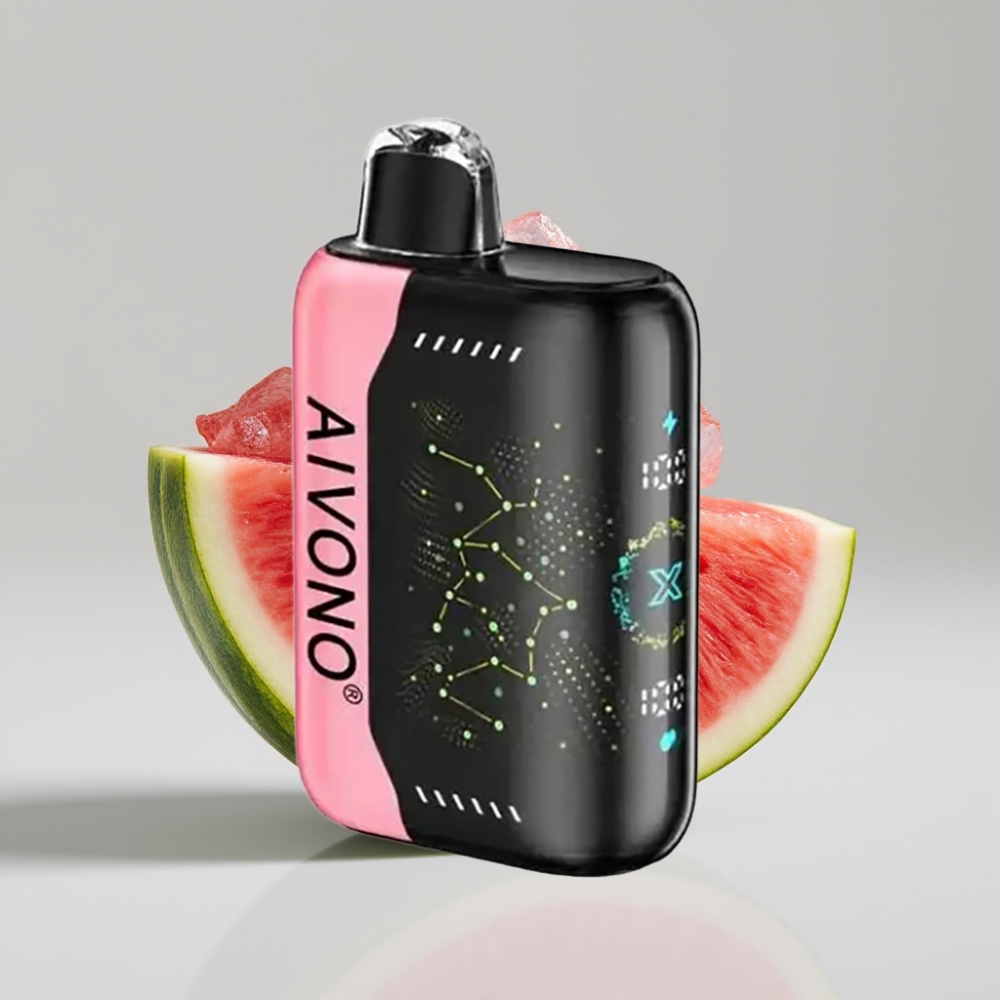 Aivono AIM BOOM 25000 Puffs - 25000 نفخة، 28 مل سائل، 650 مللي أمبير، بطارية Type-C - بنكهة البطيخ المثلج