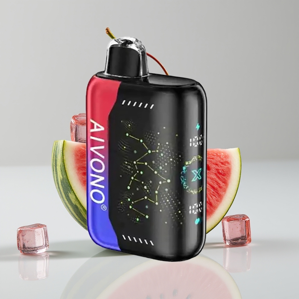 Aivono AIM BOOM 25000 Puffs - 28ml، 650mAh، شريحة بطيخ كرز مثلج، 0%-5% نيكوتين