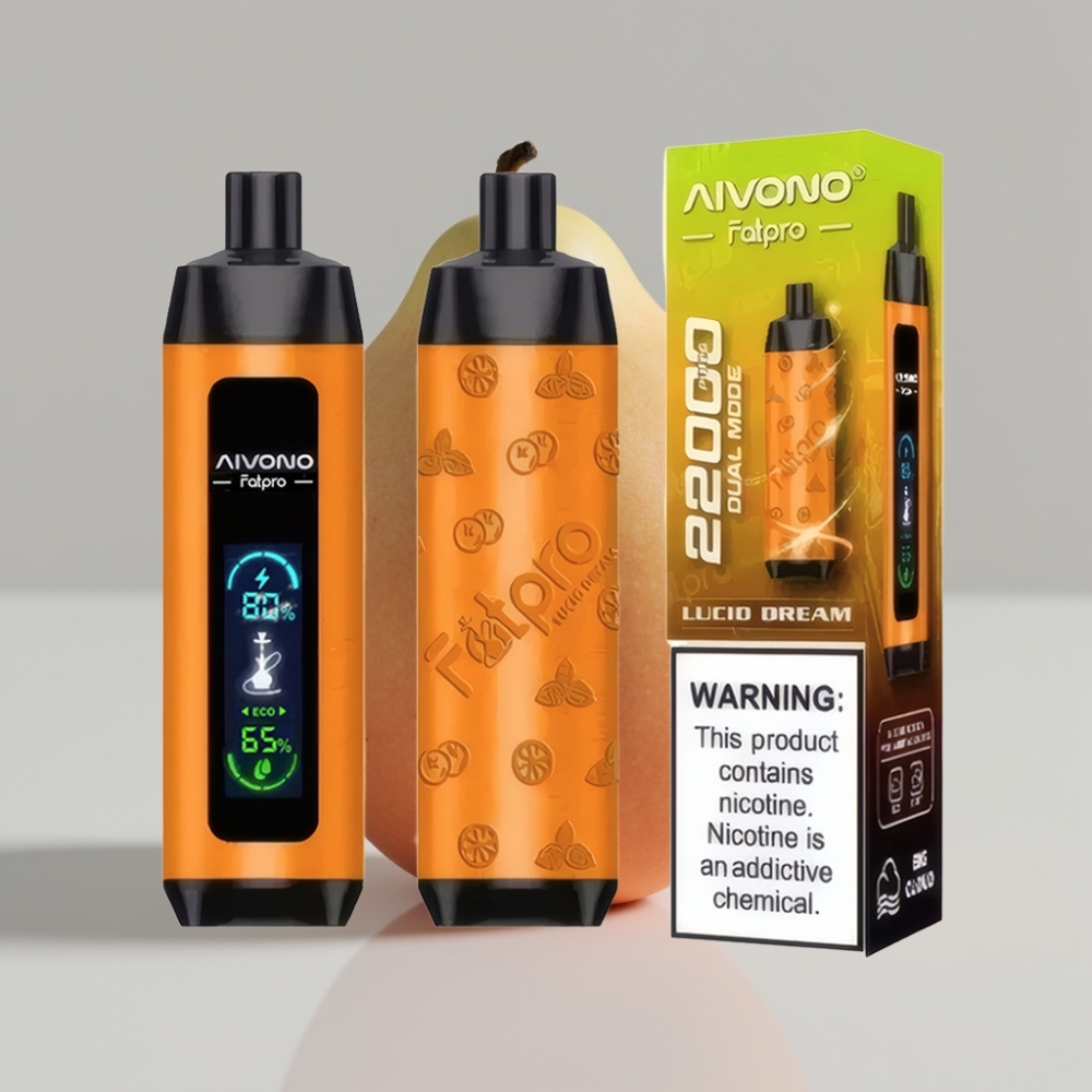 Aivono AIM FATPRO 22000 Puffs - 28ml إي-ليكويد، 0.6 أوم، 10 نكهات، 600 ملي أمبير