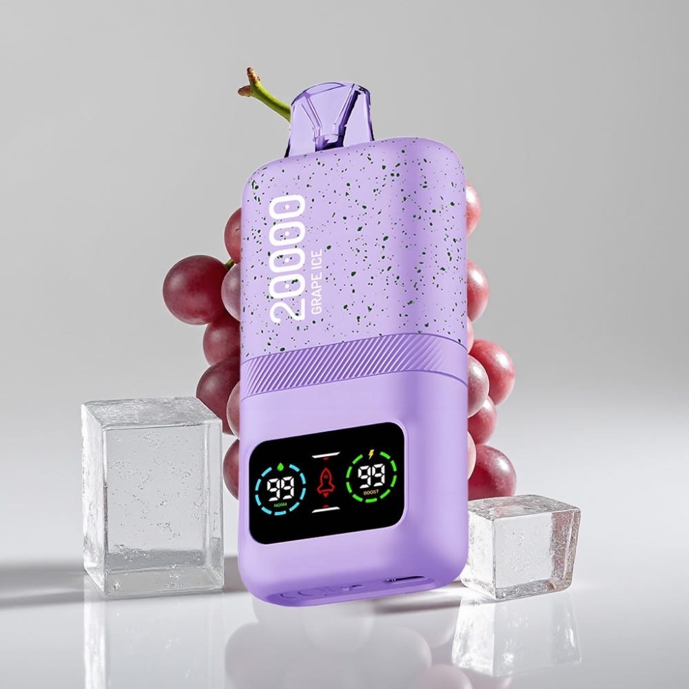 Aivono AIM MAGIC 20000 Puffs - 20000 نفخة، 26مل سائل، شاشة LCD، شحن Type-C، عنب آيس