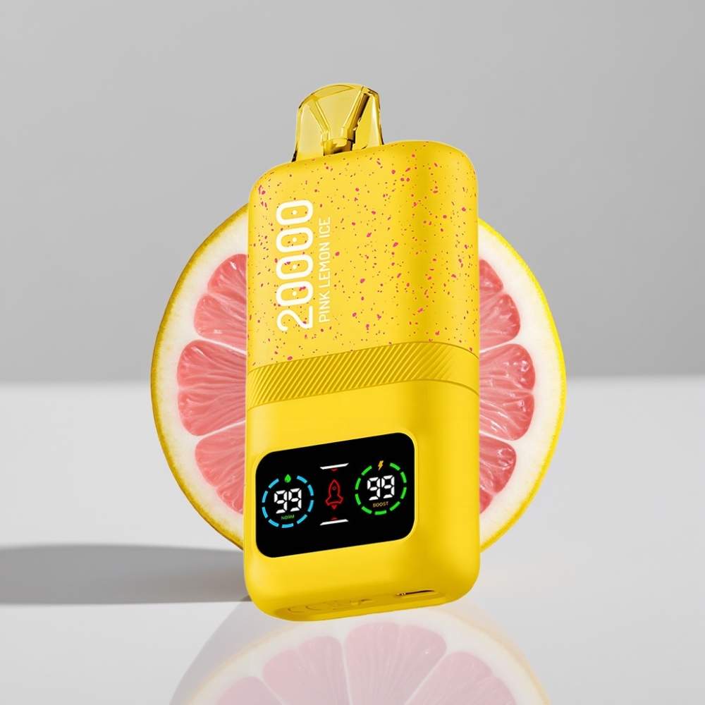 Aivono AIM MAGIC 20000 Puffs - حتى 20,000 نفخة، 26 مل سائل إلكتروني، شاشة LCD، شاحن Type-C - بنك ليمون آيس