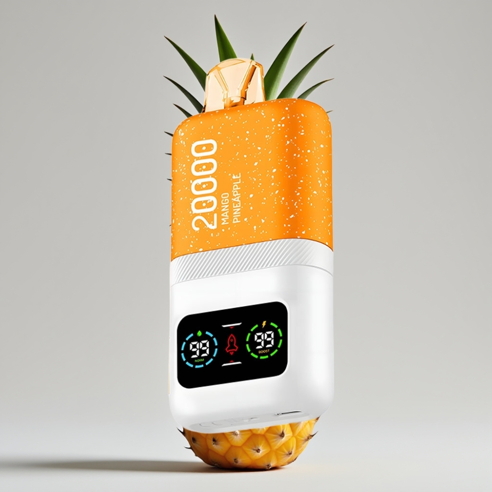 Aivono AIM MAGIC 20000 Puffs - 26ml، 5% نيكوتين، شحن Type-C، نكهة المانجو والأناناس