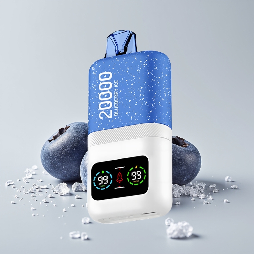Aivono AIM MAGIC 20000 Puffs - نكهة توت أزرق مثلج، 5% نيكوتين، شاشة LCD، شحن Type-C