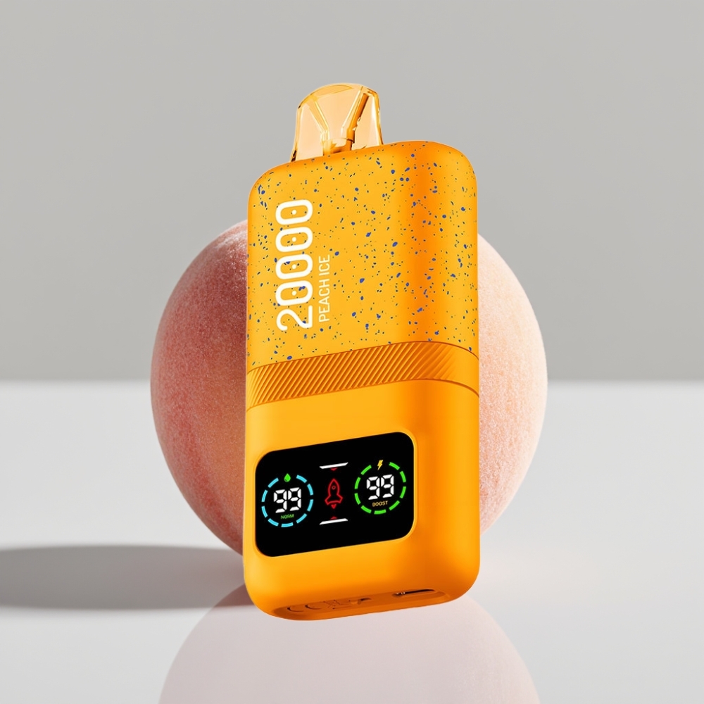 Aivono AIM MAGIC 20000 Puffs - نكهة خوخ مثلج، 5% نيكوتين، شاشة LCD، شحن Type-C