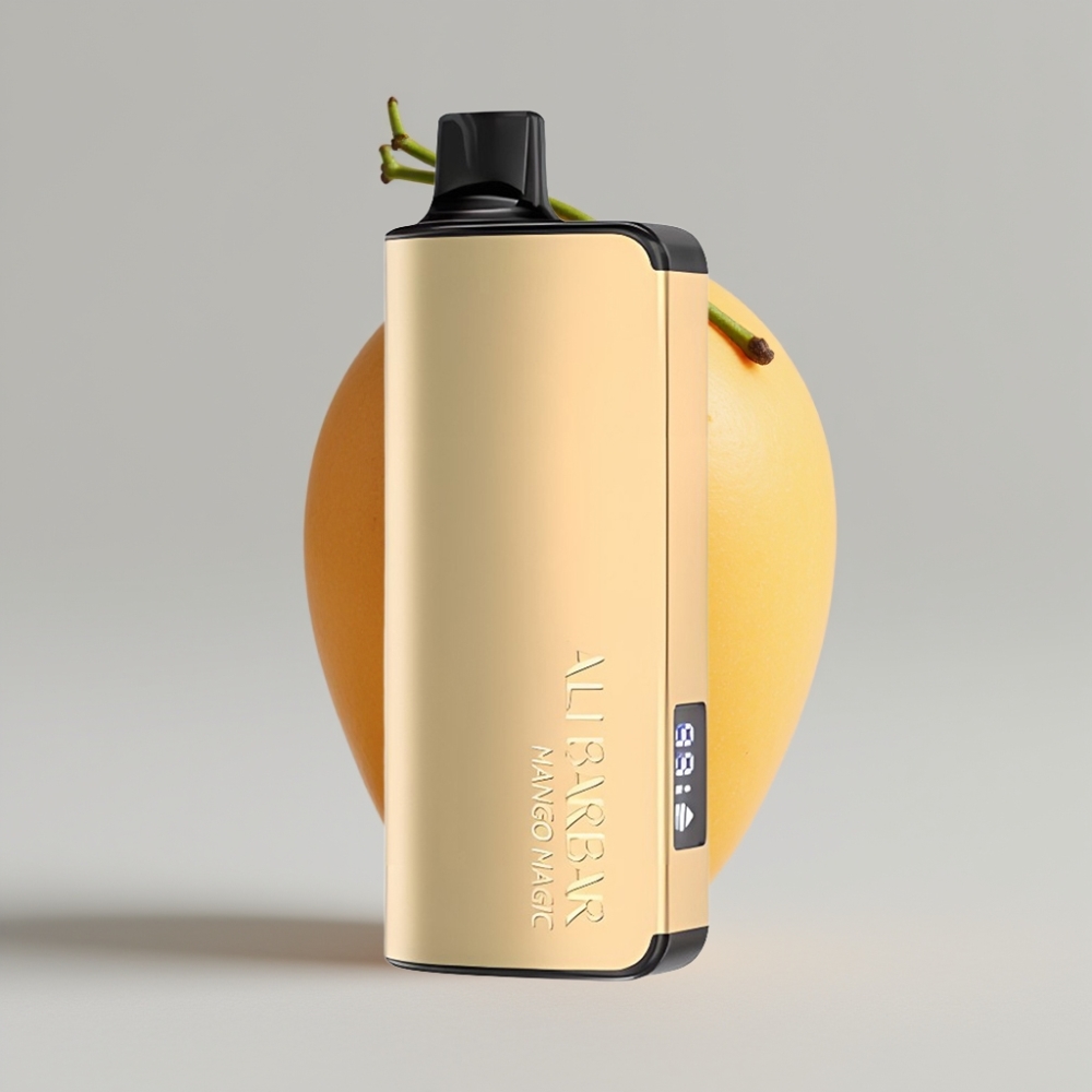 Alibarbar Ingot 9000 Puffs - 22ml سعة السائل، 2350mah بطارية، مانجو سحري