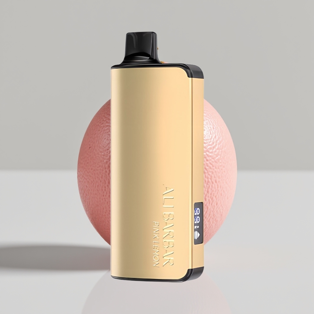 Alibarbar Ingot 9000 Puffs - 22ml سعة السائل، 2350mah بطارية، 90g وزن - Pink Lemon ليمون زهري