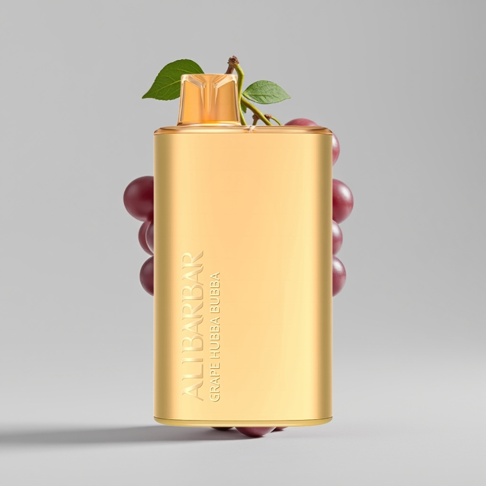 Alibarbar Rich 8000 Puffs سيجارة إلكترونية للاستخدام مرة واحدة عنب هوبا بوبا – سعة 20مل، 8000 نفخة، بطارية 2000 مللي أمبير