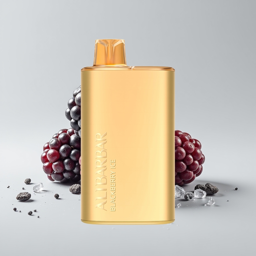 Alibarbar Rich 8000 Puffs سيجارة إلكترونية للاستخدام مرة واحدة توت أسود مثلج - 20ml، 8000 نفخة، 2000 مللي أمبير