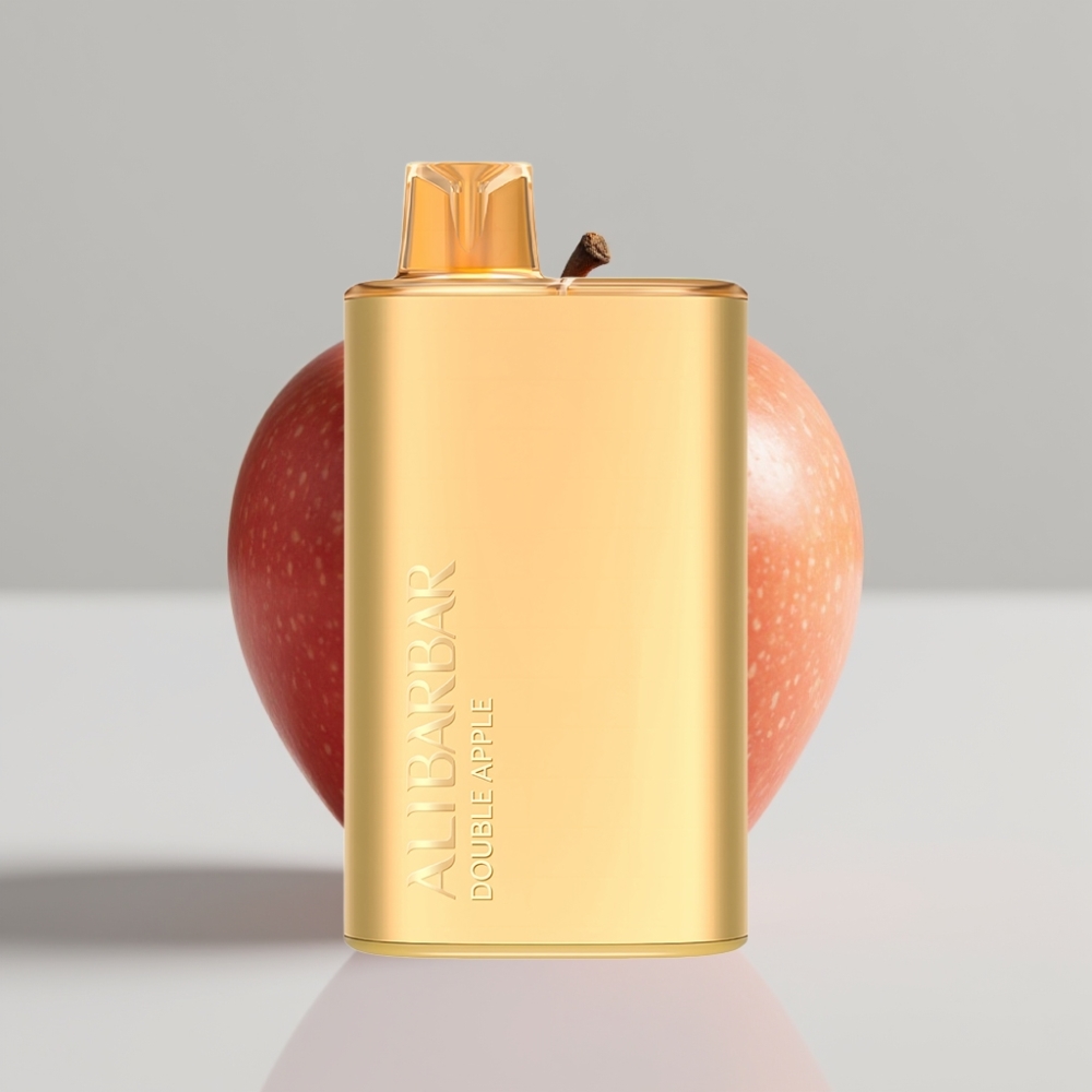 Alibarbar Rich 8000 Puffs سيجارة إلكترونية للاستخدام مرة واحدة Double Apple (تفاحتين) - 20ml سعة السائل، 8000 نفخة، بطارية 2000 مللي أمبير