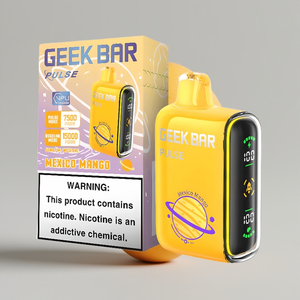 جيك بار بولس Geek Bar Pulse 15000 نفخة - سعة 16 مل، نيكوتين 5٪، شحن USB Type-C