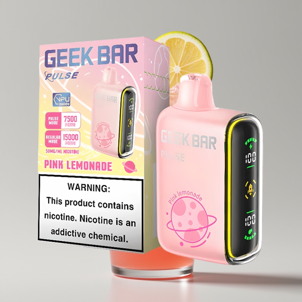جيك بار بولس Geek Bar Pulse 15000 نفخة - سعة 16 مل، نيكوتين 5٪، شحن USB Type-C