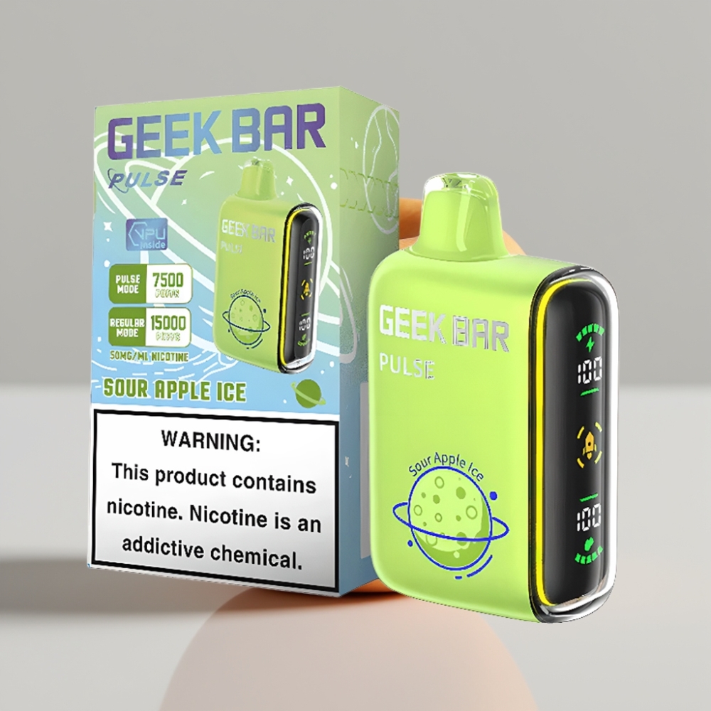 جيك بار بولس Geek Bar Pulse 15000 نفخة - سعة 16 مل، نيكوتين 5٪، شحن USB Type-C