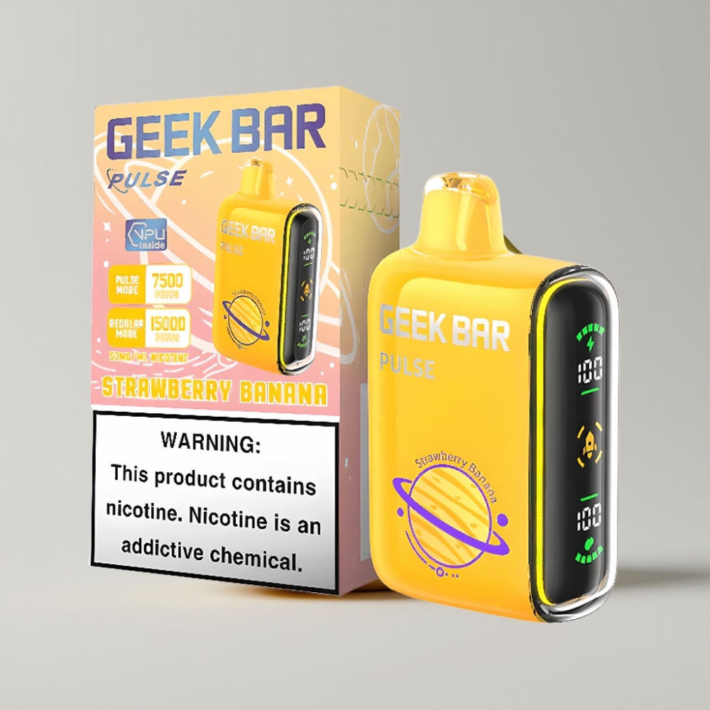 جيك بار بولس Geek Bar Pulse 15000 نفخة - سعة 16 مل، نيكوتين 5٪، شحن USB Type-C