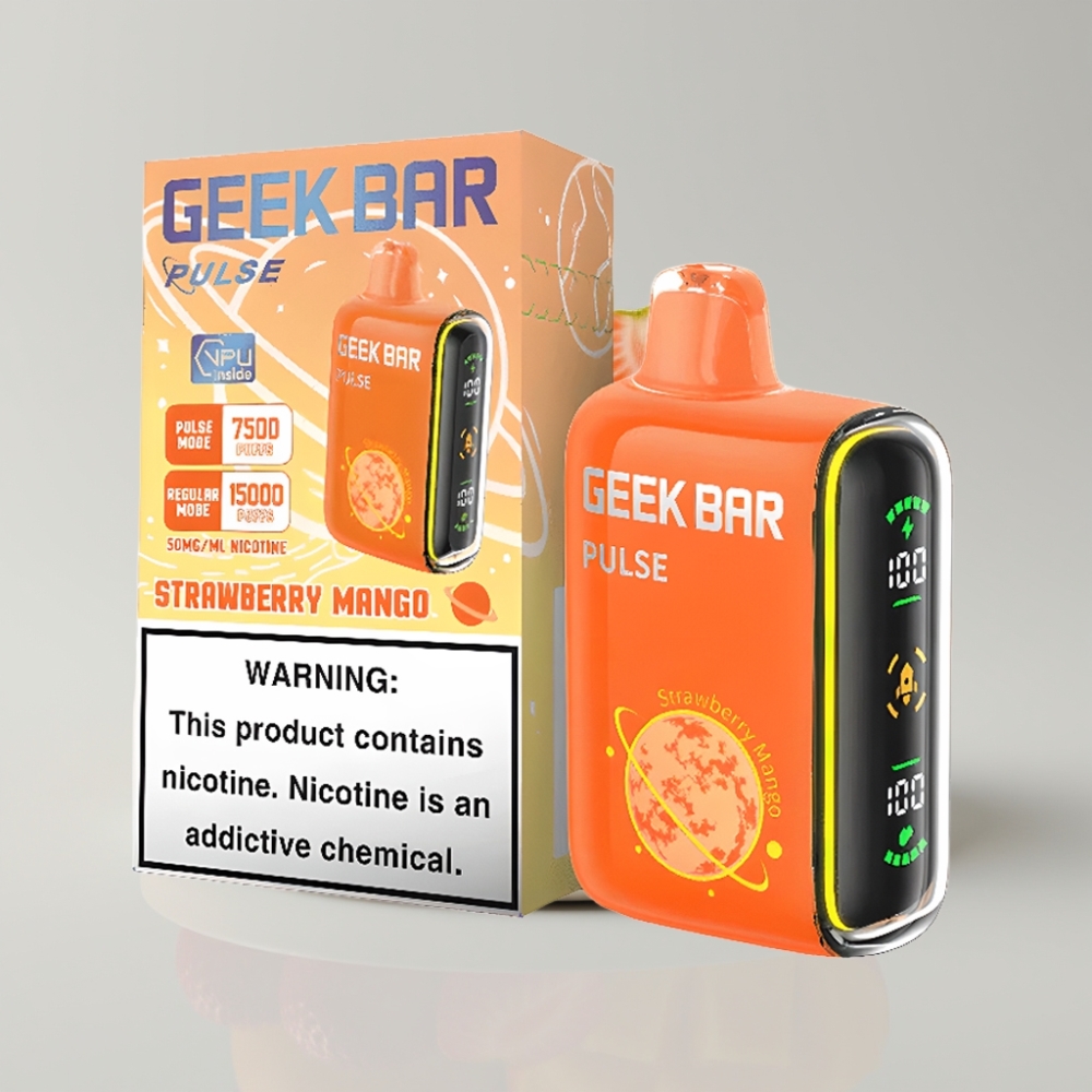 جيك بار بولس Geek Bar Pulse 15000 نفخة - سعة 16 مل، نيكوتين 5٪، شحن USB Type-C