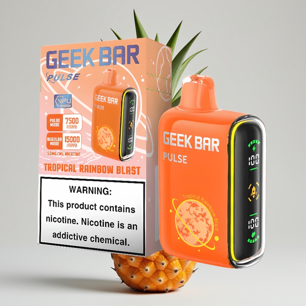 جيك بار بولس Geek Bar Pulse 15000 نفخة - سعة 16 مل، نيكوتين 5٪، شحن USB Type-C
