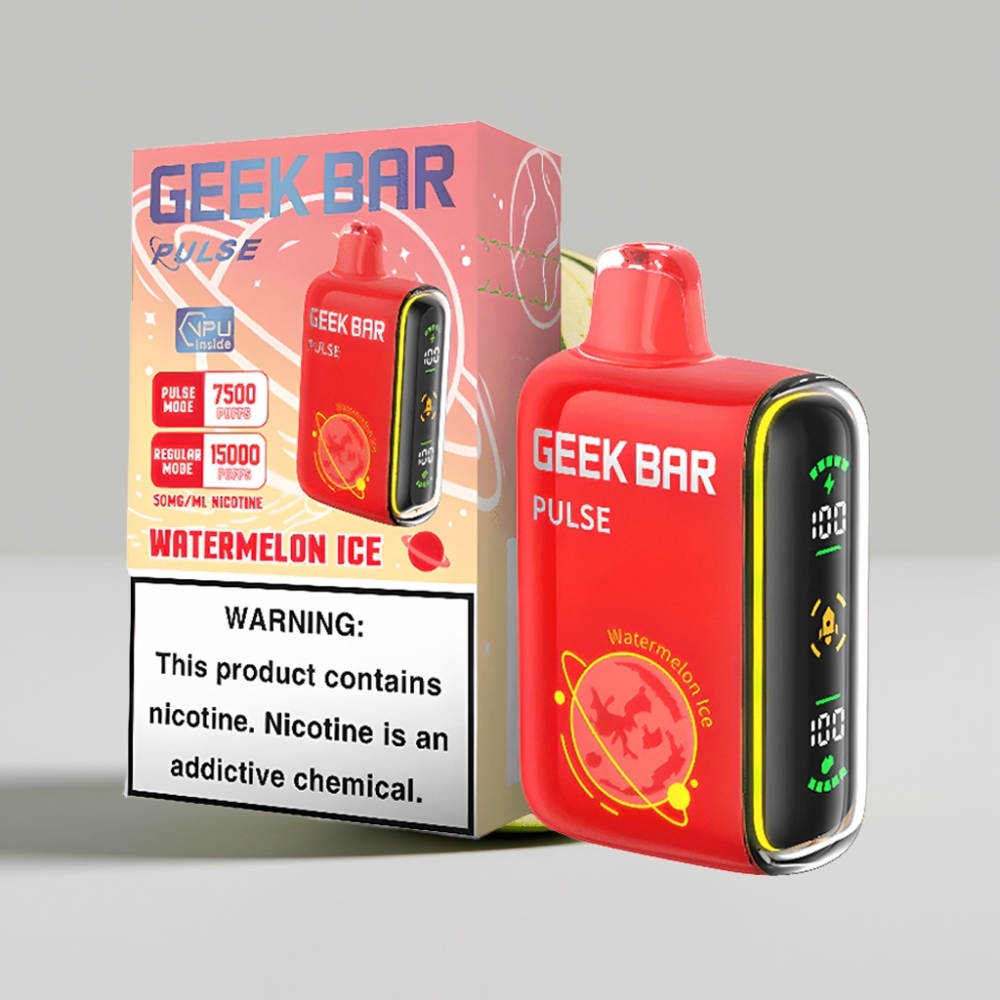جيك بار بولس Geek Bar Pulse 15000 نفخة - سعة 16 مل، نيكوتين 5٪، شحن USB Type-C