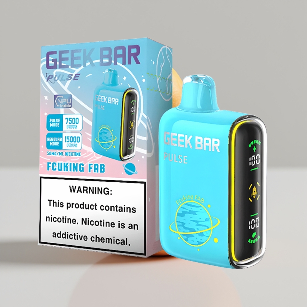 جيك بار بولس Geek Bar Pulse 15000 نفخة - سعة 16 مل، نيكوتين 5٪، شحن USB Type-C