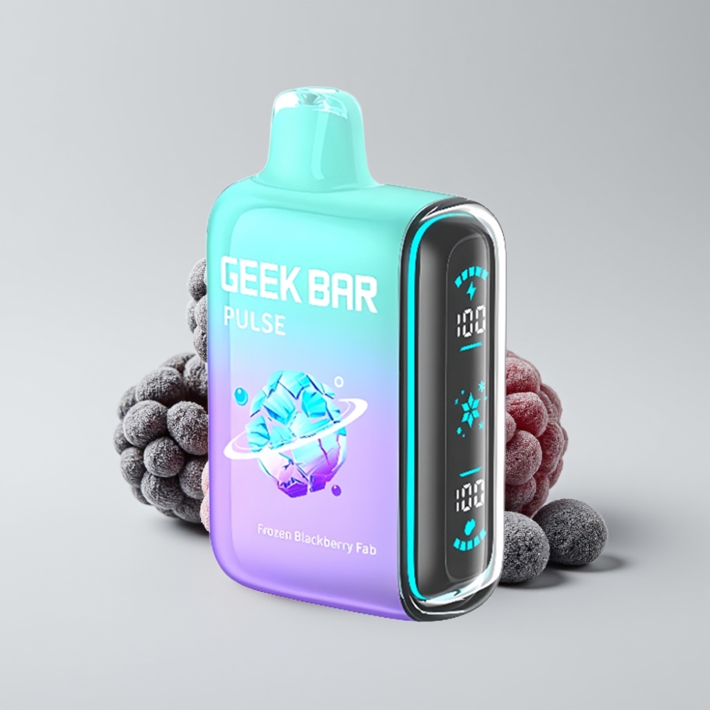 جيك بار بولس Geek Bar Pulse 15000 نفخة - إصدار فروزن، سعة 16 مل، نيكوتين 5%، شحن USB Type-C