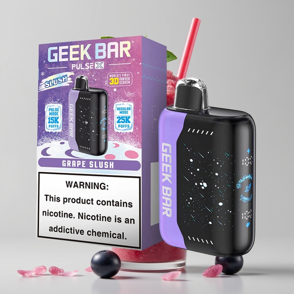 جيك بار بولس إكس Geek Bar Pulse X 25000 نفخة - 18 مل سائل، شاشة منحنية، شحن USB Type-C