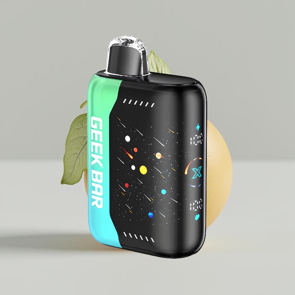 جيك بار بولس إكس Geek Bar Pulse X 25000 نفخة - شاشة منحنية ثلاثية الأبعاد، 18 مل سائل إلكتروني، شحن USB Type-C، إصدار نيزك