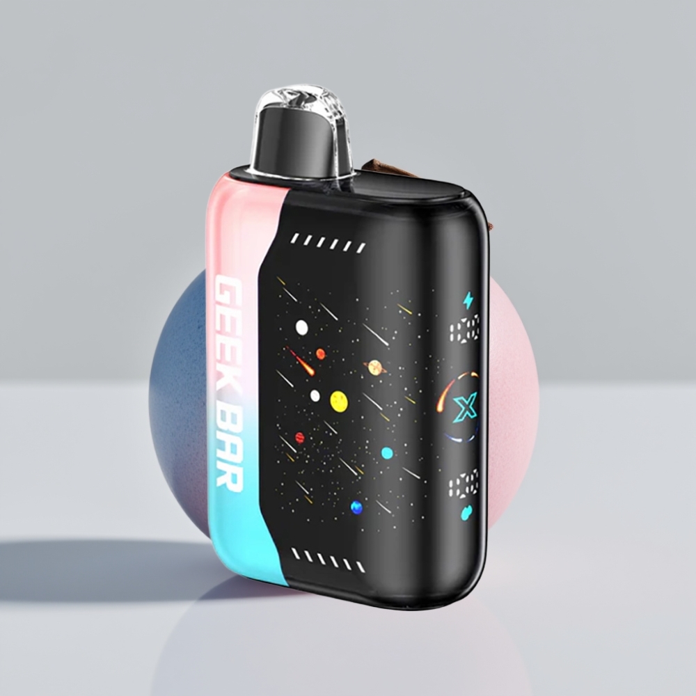 جيك بار بولس إكس Geek Bar Pulse X 25000 نفخة - شاشة منحنية ثلاثية الأبعاد، 18 مل سائل إلكتروني، شحن USB Type-C، إصدار نيزك