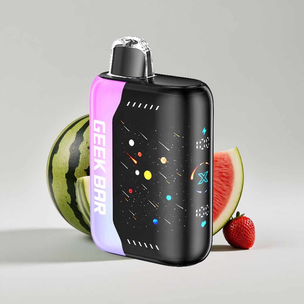 جيك بار بولس إكس Geek Bar Pulse X 25000 نفخة - شاشة منحنية ثلاثية الأبعاد، 18 مل سائل إلكتروني، شحن USB Type-C، إصدار نيزك