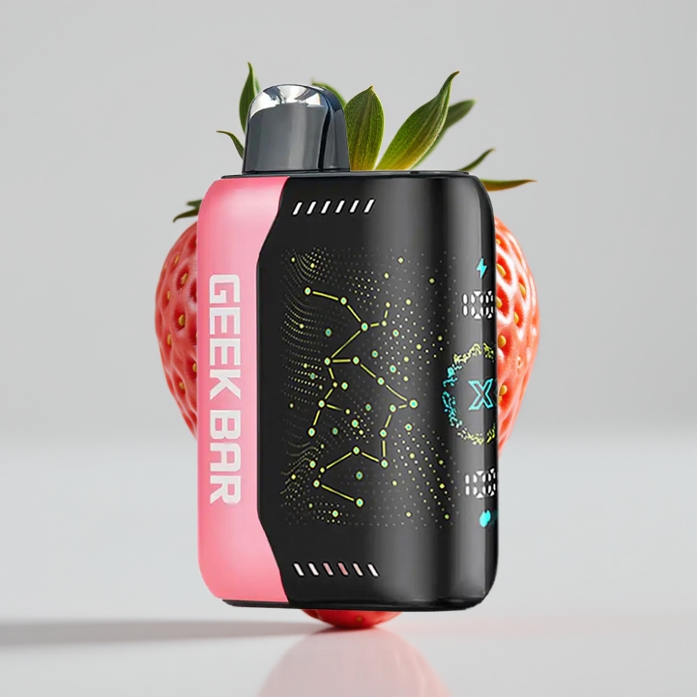 Geek Bar Pulse X 25000 نفخة - حتى 25000 نفخة، 18mL سائل، شاشة منحنية، شحن USB Type-C