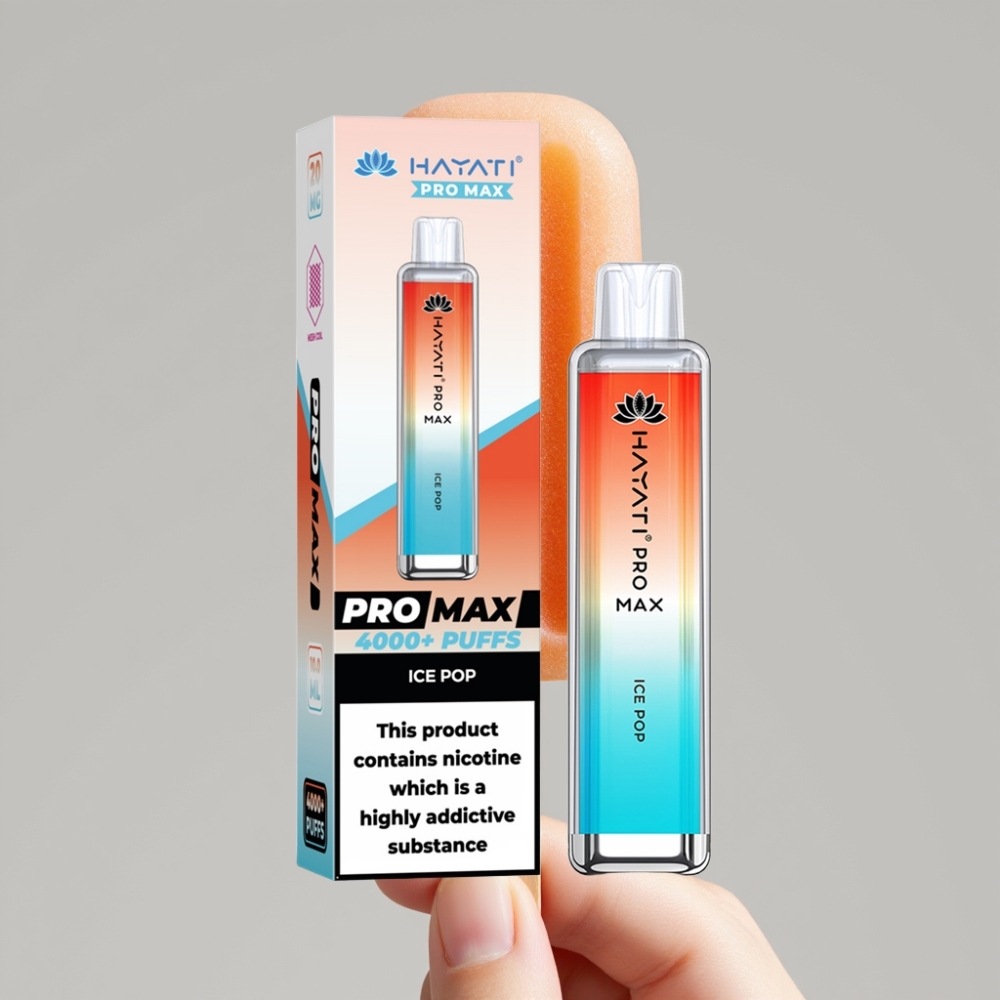 هاياتي برو ماكس Hayati Pro Max 4000 نفث بخاخ قابل للتخلص منه آيس بوب - 2%/5% نيكوتين، 1400 مللي أمبير، Hayati Pro Max 4000 نفث