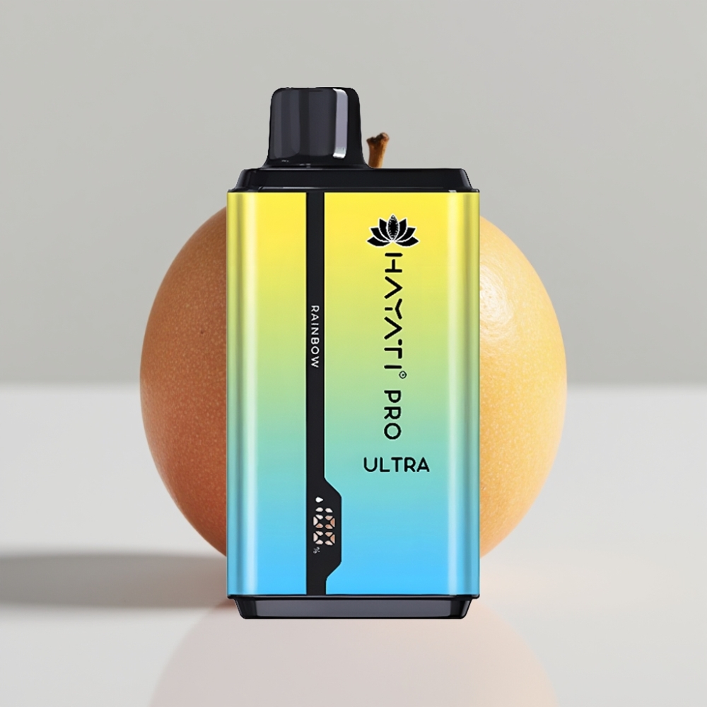 هاياتي برو الترا Hayati Pro Ultra 15000 نفخة، 850 مللي أمبير، 2×12 مل، 2% نيكوتين، قوس قزح
