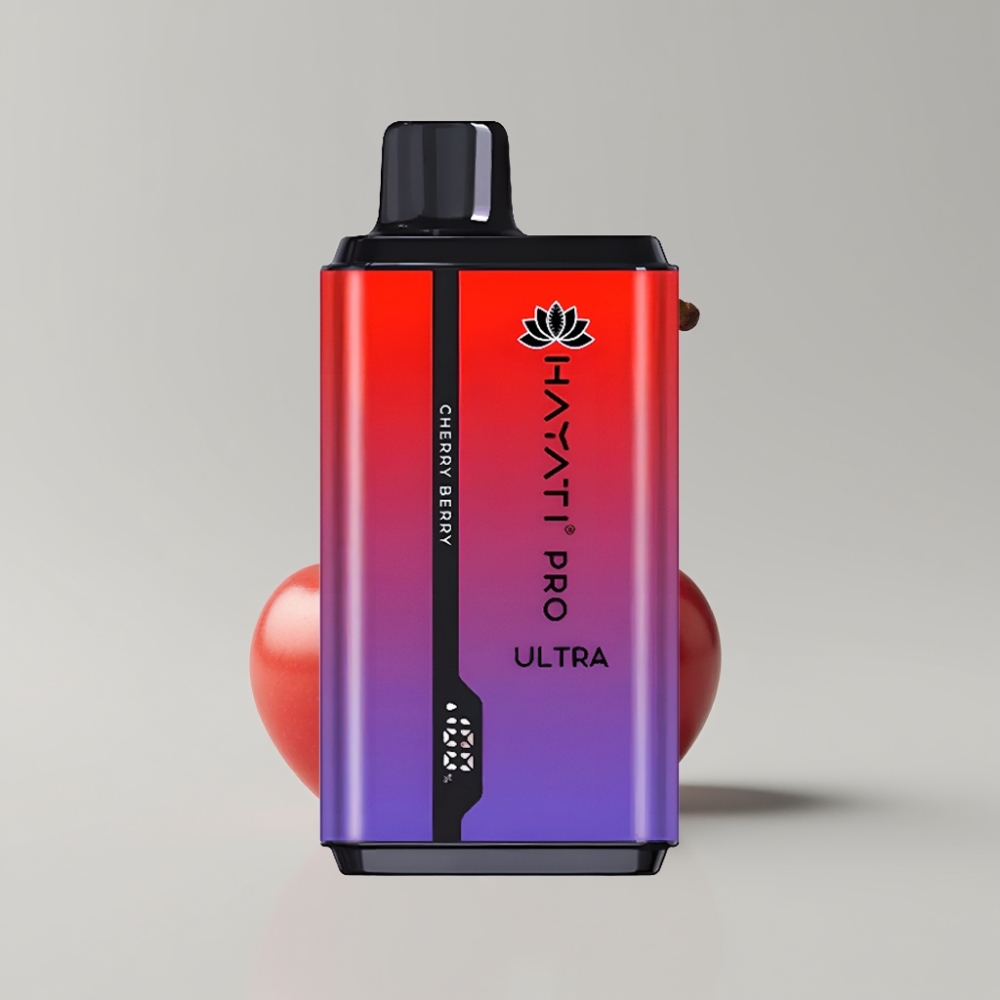Hayati Pro Ultra 15000 Puffs - 850mAh، 2×12ml، 2%، كرزي بيري