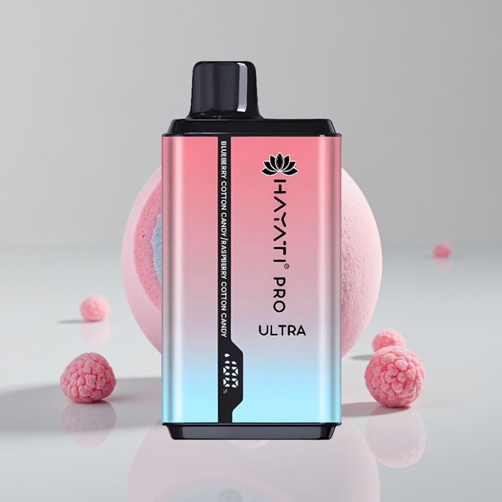 Hayati Pro Ultra 15000 Puffs - 850mAh - 2×12ml - 2% - بلوبيري قطني حلوى - توت قطني حلوى
