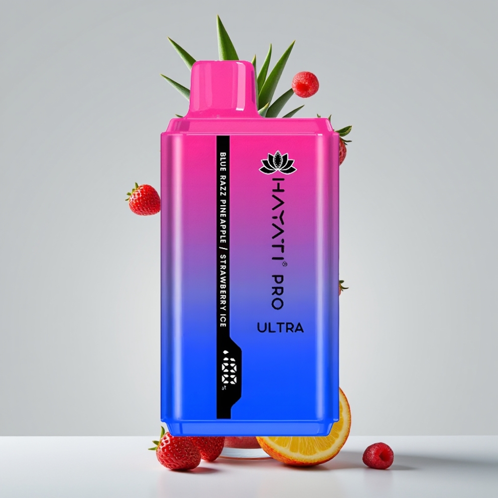 Hayati Pro Ultra 15000 Puffs - 850mAh - 2×12ml - 2% - بلو راز أناناس فراولة آيس
