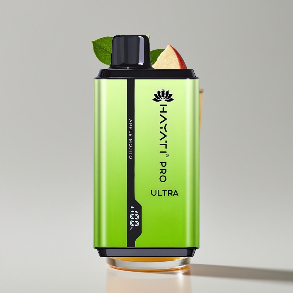 Hayati Pro Ultra 15000 Puffs - 850mAh - 2×12ml - 2% - تفاح موهيتو