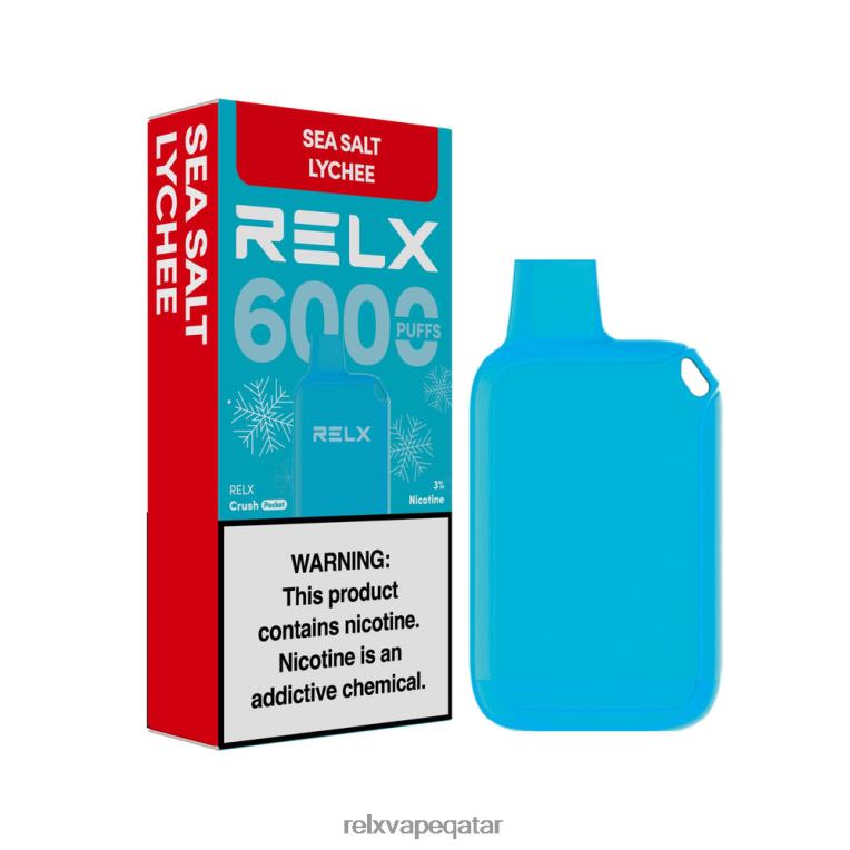 Relx Pod ZZB0Z14 RELX Crush Pocket 6000 الجليدية ليتشي ملح البحر